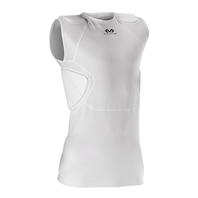 McDavid Rival™ Integrated Shirt/5-Pad - White - Front View