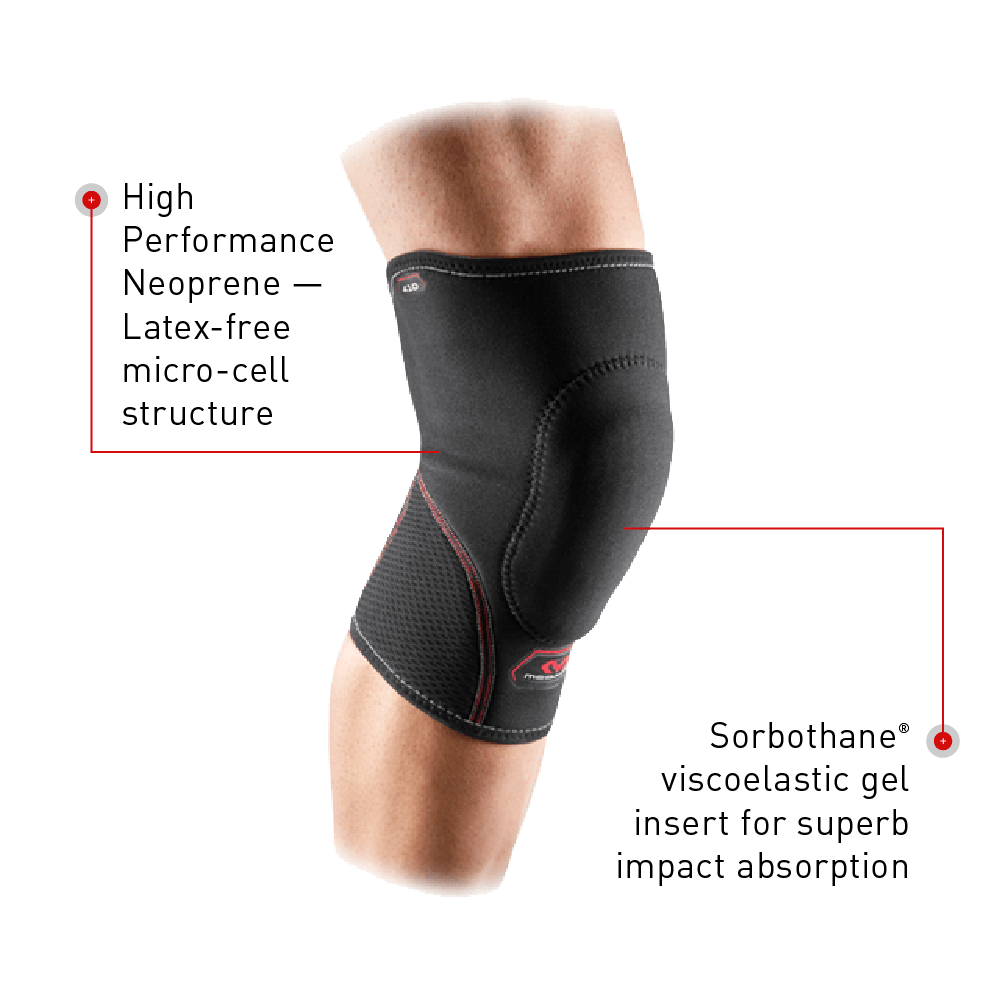 McDavid Knee Support with Sorbothane Pad Black Small