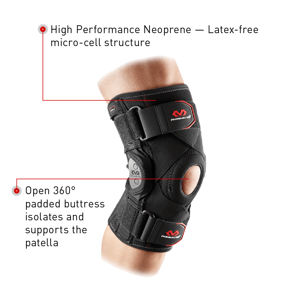 Knee Brace With Polycentric Hinges Cross Straps McDavid