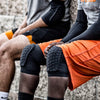 McDavid HEX® Knee/Elbow/Shin Pads/Pair - Lifestyle Image of Youth Players Wearing Padded Protection On Both Knees