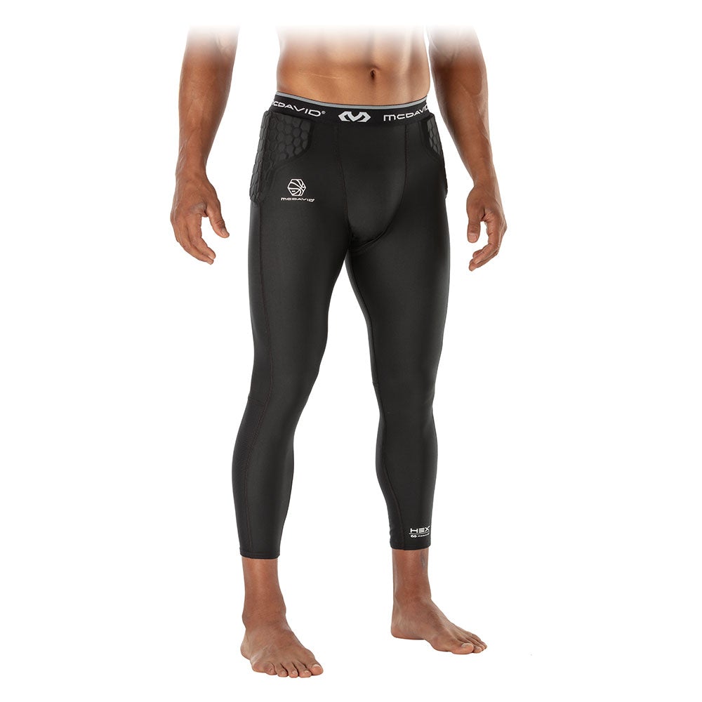 Men's Basketball Sports Tight Pants Compression Workout Knee Pads Bottoms