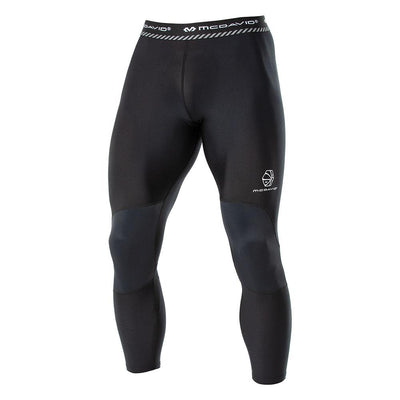 McDavid Basketball Compression 3/4 Tight with Knee Support - Black - Front View