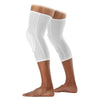 McDavid HEX® Force Leg Sleeves/Pair - White - Back Angle - On Model