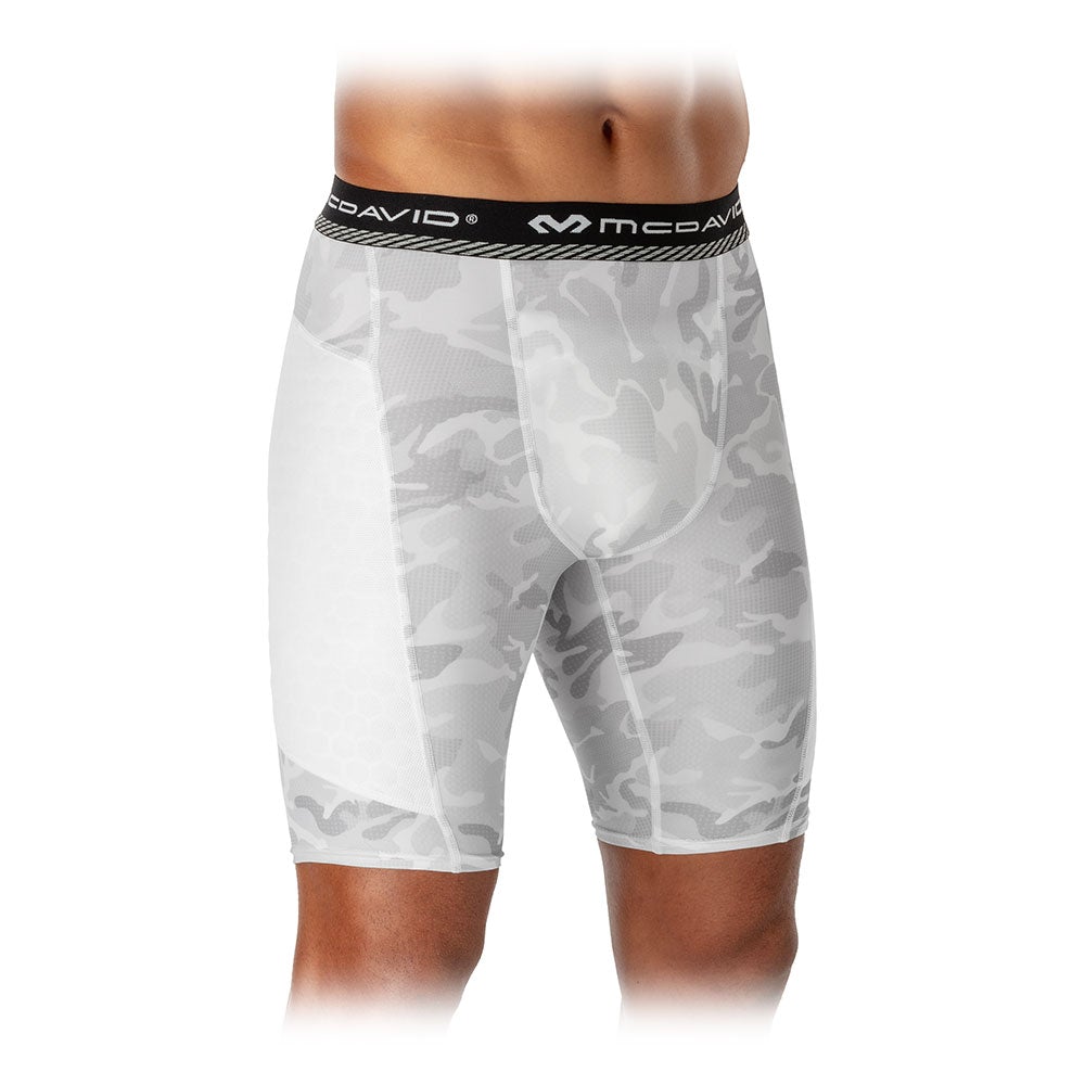 McDavid HEX® Thin Sliding Short - Camo - On Model - Front View