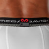 McDavid Double Compression Sliding Short w/Cup Pocket - White - On Model - Detail View