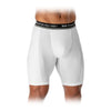 McDavid Double Compression Sliding Short w/Cup Pocket - White - On Model - Front View