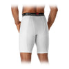 McDavid Double Compression Sliding Short w/Cup Pocket - White - On Model - Back View