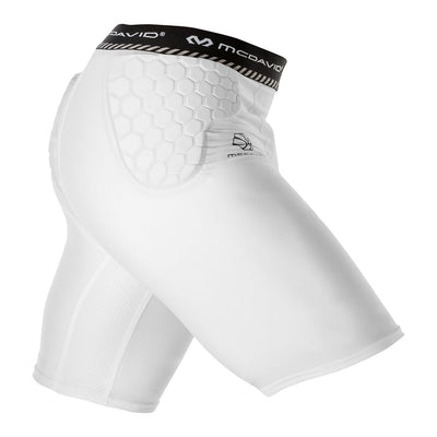 McDavid HEX® Basketball White Compression Short w/Hip & Tailbone Pads - Hero