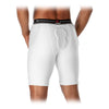 McDavid HEX® Basketball White Compression Short w/Hip & Tailbone Pads - Back - On Model