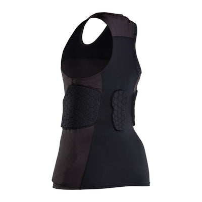 McDavid Women's HEX® 3-Pad Tank - Black - Back View