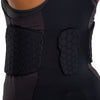 McDavid Women's HEX® 3-Pad Tank - Black - On Model - Detail View of HEX® Padding