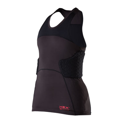 McDavid Women's HEX® 3-Pad Tank - Black - Front View
