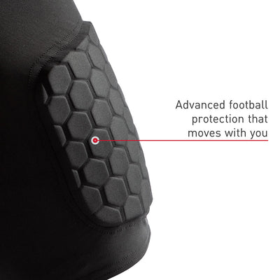 McDavid HEX® Thudd Short - Black - Tech Call Out 1 - Advanced Football Protection That Moves With You
