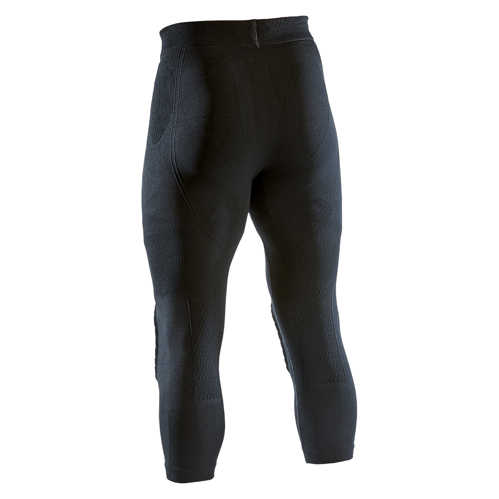 Sports Pants with Knee Pads 3/4 Compression Black Leggings Tights Mens Boys  Youth Pants Football