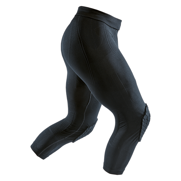  Wm's HEX 2-Pad 3/4 Tight w/Knee Pad Black M : Sports