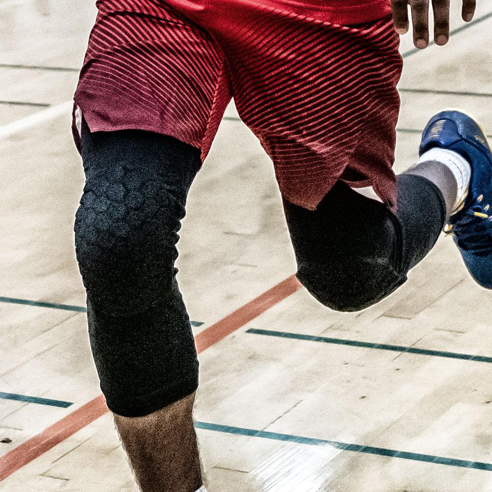 Men Compression Pants Basketball Knee Protector Hex Pads Pants Tights Sport  Athletic Elastic Leggings I9C4 