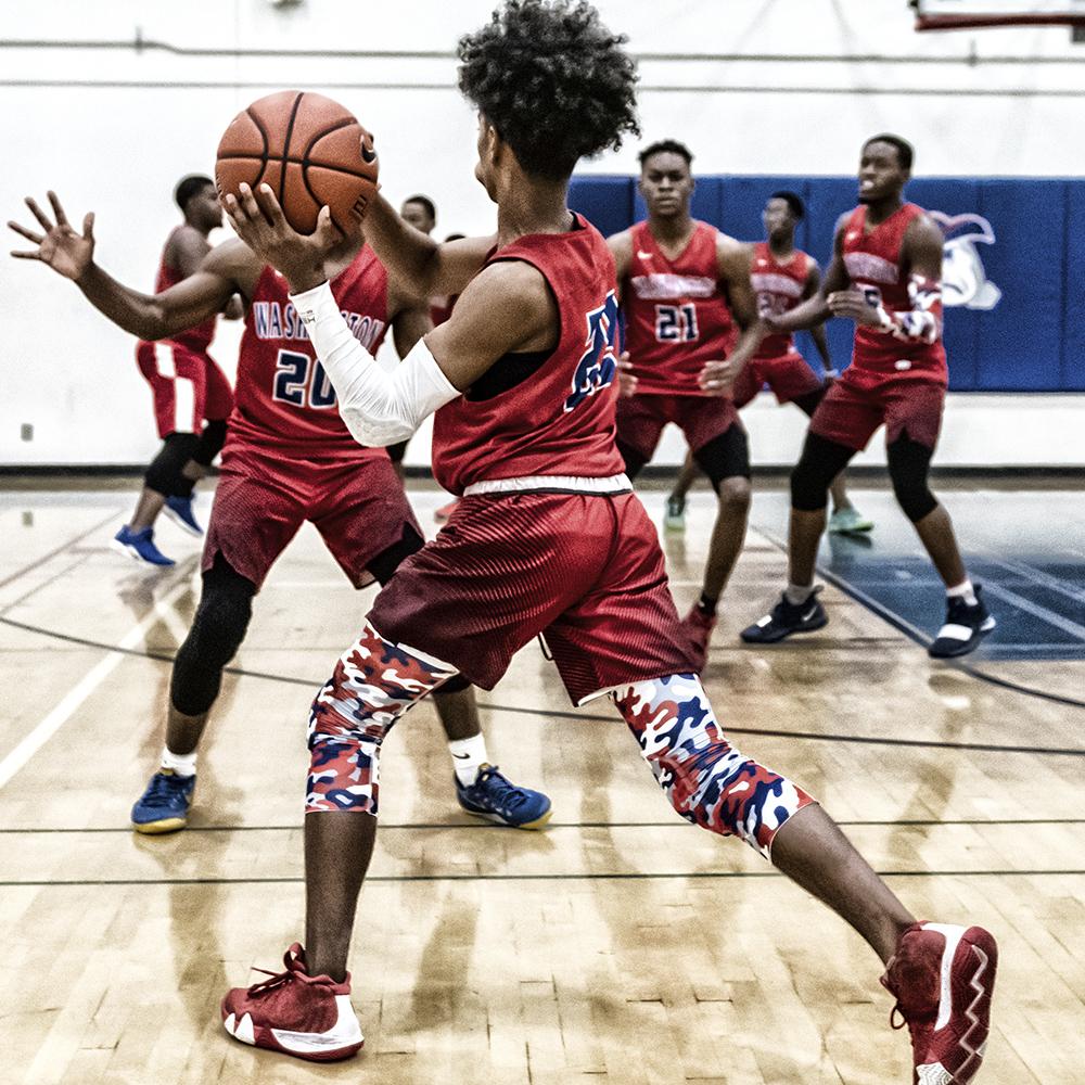 Calf sleeve basketball top