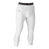 McDavid HEX® Basketball White Compression ¾ Tight with Hip & Tailbone Pads - Front