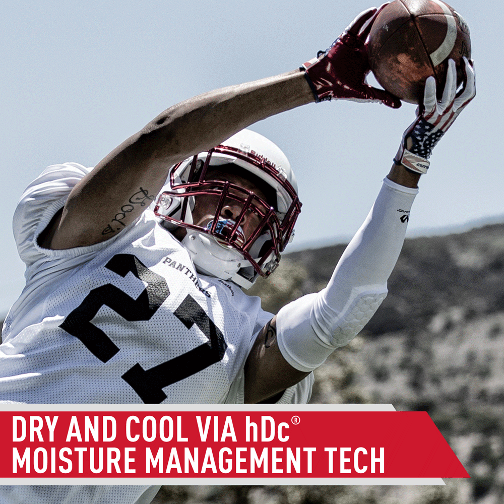 McDavid HEX® Shooter Arm Sleeve/Single - Tech Call Out 3 - Dry and Cool via hDc® Moisture Management Tech