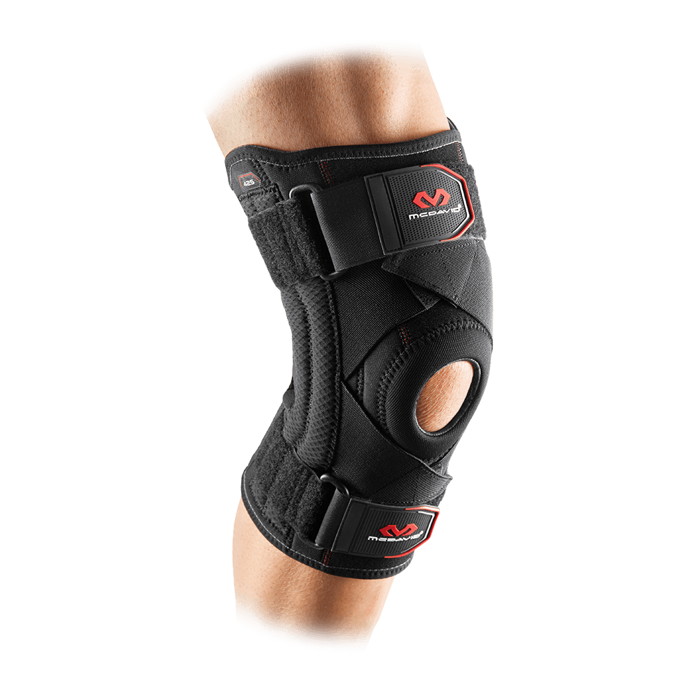 Hinged Knee Support Brace Dual Hinges and Adjustable Cross Straps Helps  Stabilized Knee for Arthritic/Acl/Meniscus Tear/Sports Injuries/Walking