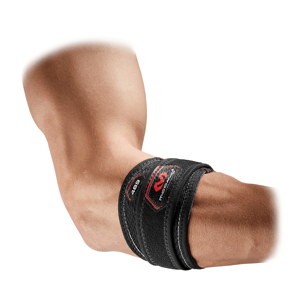 McDavid Elbow Strap With Pads - Relieves Tennis & Golfer's Elbow Pain, Adjustable Neoprene