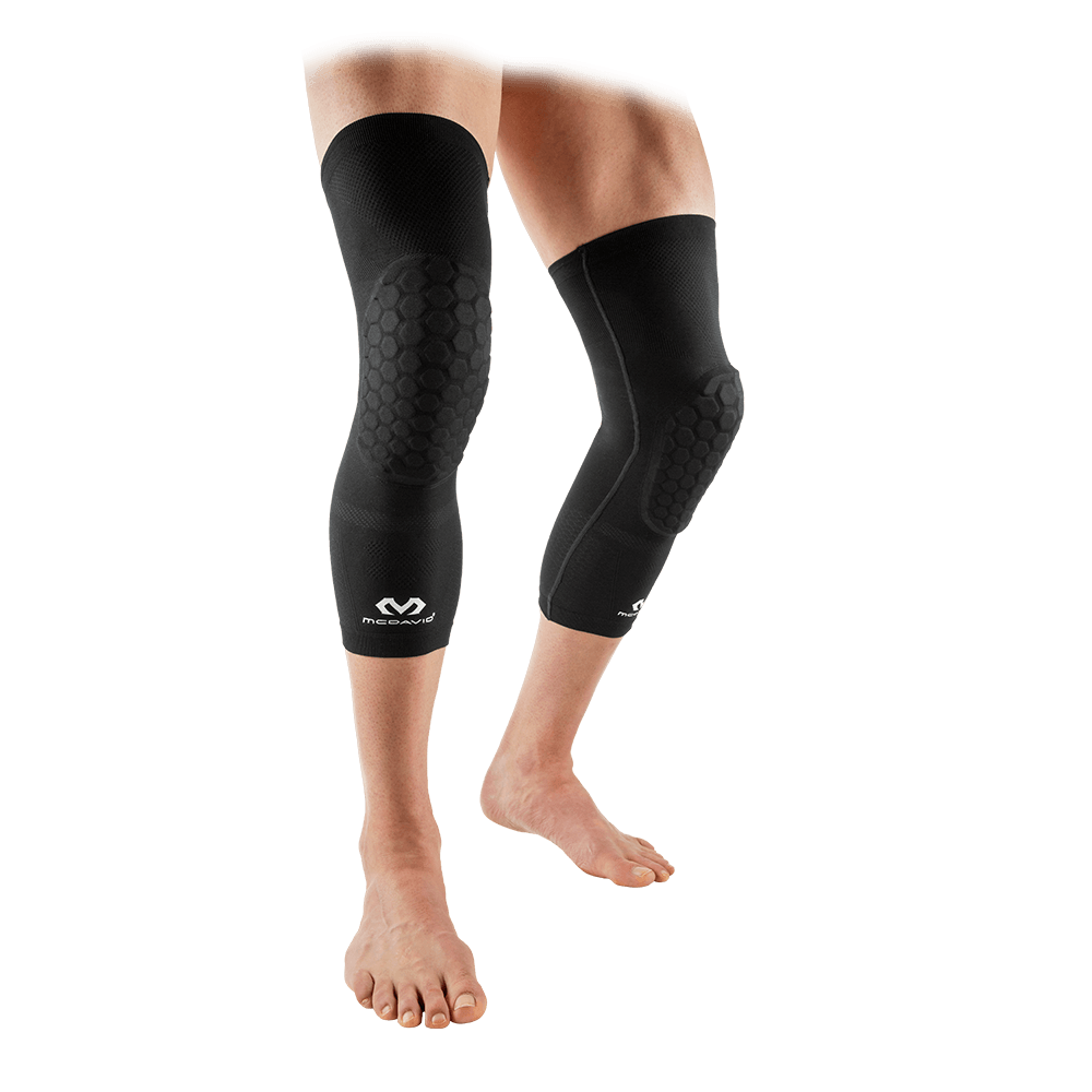 McDavid Hex Knee Pads Compression Leg Sleeve for Basketball, Volleyball,  Weightlifting, and More - Pair of Sleeves