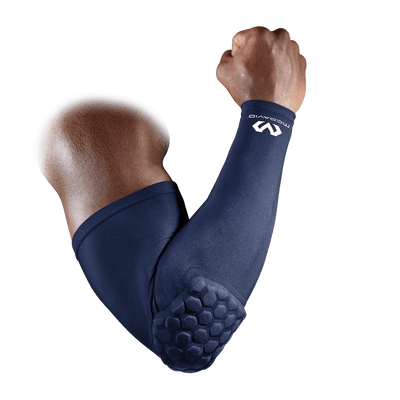 McDavid HEX® Shooter Arm Sleeve/Single - Navy Blue - Front View