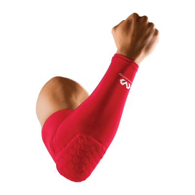 McDavid HEX® Shooter Arm Sleeve/Single - Red - Front View