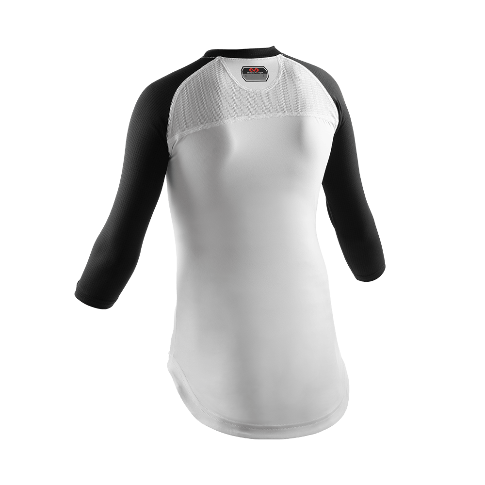 McDavid Sport Compression Shirt With Short Sleeves, White, Adult Medium